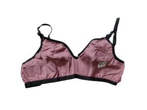 Mauve Bra with Black Trim