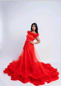 Stunning Red Tulle Gown