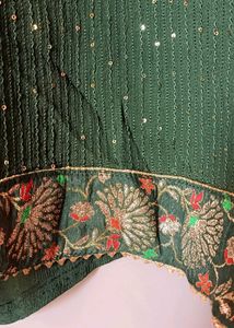 Emerald Green Embroidered Kurti