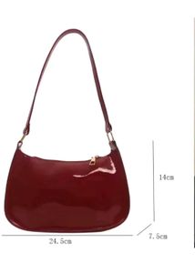 Classic Red Glossy Handbag – Fashion Essential