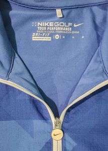 Nike Blue Geometric Zip-Up Top