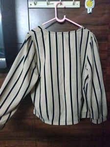 Striped Button-Up Top
