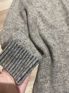 Cozy Grey Knit Sweater Dress