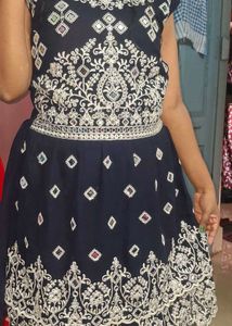 Elegant Navy Kurta Set with Sharara
