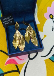 Gold Leaf Statement Earrings