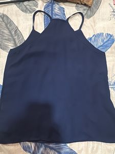 Navy Blue Cami Top with Pearls