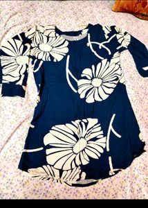 Stylish Blue Floral Kurta