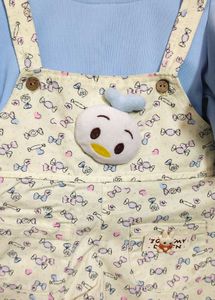 Cute Donald Duck Overalls Set