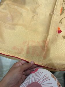 Elegant Cream Floral Saree