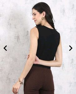Sleeveless Black Top