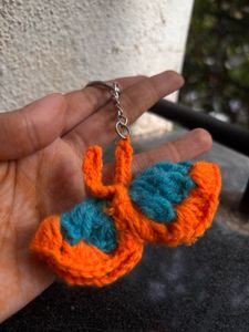 Crocheted Butterfly Keychain 🦋🌹