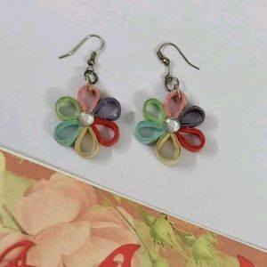 Handmade Colorful Quilling Flower Earrings