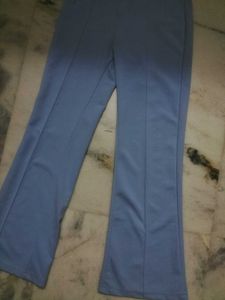 Blue Flared Leg Pants
