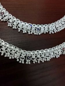 Elegant Silver Tone Anklets