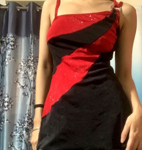 Sparkly Red & Black Party Top