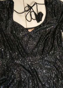 2 days old new Sparkling Black Sequin Dress