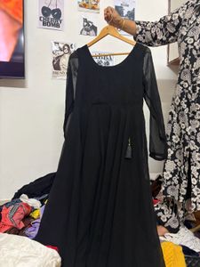 black anarkali dress