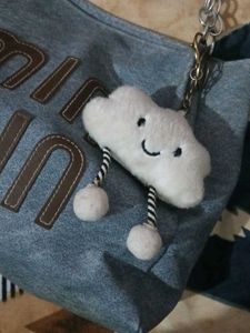 Savana Denim Shoulder Bag with Cloud Charm
