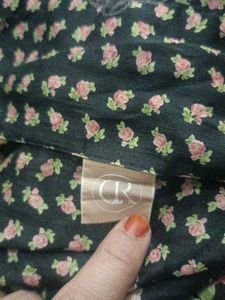 Vintage Floral Print Button-Up Shirt