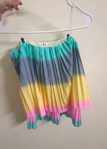 Pleated Tie-Dye Spaghetti Strap Top