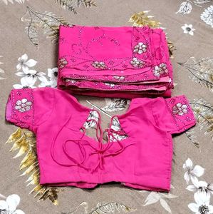 PINK PARTY WEAR SAREE
