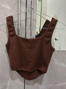 Chic Ribbed Corset Tank Top