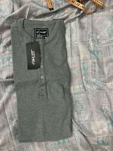 Men's Grey Henley T-Shirt
