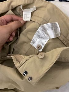 Khaki Pleated Wide-Leg Trousers