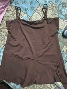 Brown Spaghetti Strap Top