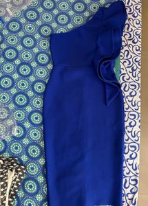 Off-shoulder Navy Blue Dress