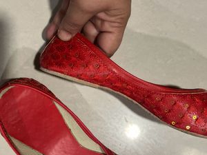 New Red Color Kolhapuri Juti For Girls Size 2UK