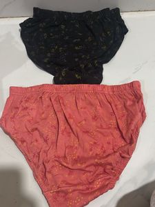 2 Pairs Floral Print Women's Briefs