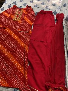 Kurta Plazo Set With Duppata