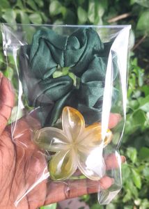 Any 3 Cute Scrunchie and Hair Clip Set