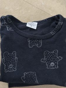 Cute Bear Print T-Shirt &amp; Shorts Set