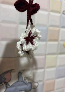 handmade crochet bag charm