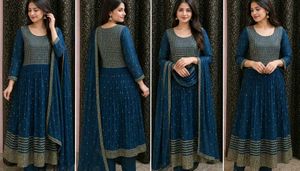 Elegant Teal Kurta Set with Dupatta
