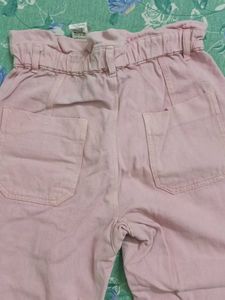 Pink Paperbag Waist Pants