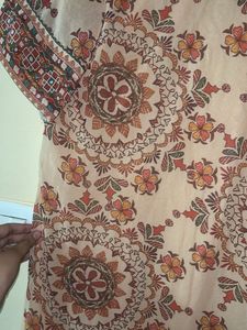 AARKE RITU KUMAR Boho Print V-Neck Midi Dress