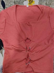 Pretty Pink Top With Amazing Details.
