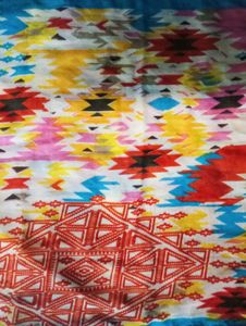 Vibrant Geometric Print Scarf/Casual Dupatta