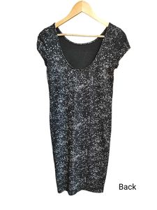 H&amp;M Black &amp; White Bleached Splatter Bodycon Dress