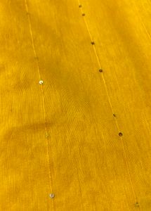 Yellow Cotton Silk Saree with Zari &amp; Sequins
