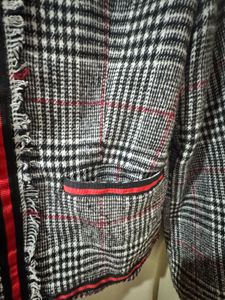 Classic Plaid Tweed Cropped Jacket