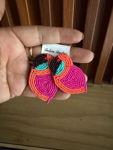 Beaded Hoop Earrings