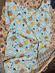Cat Print night dress