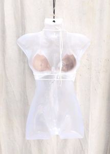 17V. White Crochet Halter Bikini Top