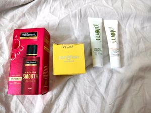 Suncream, Moisturizer, Night Gel, Hair Serum Combo