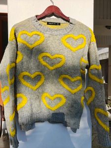 Korean Heart Pattern Sweater