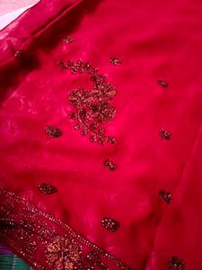 MAROON Designer SILK BLEND SAREE